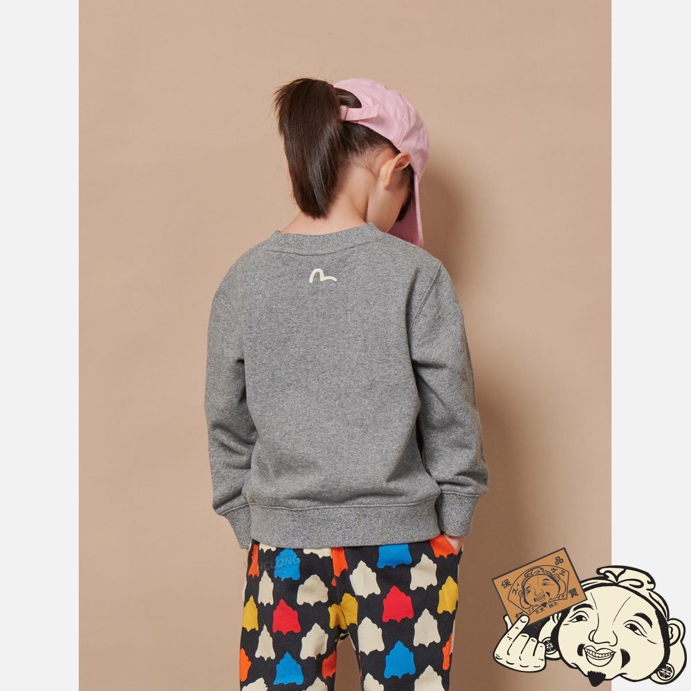 Kids Evisu GODHEAD PRINT SWEATSHIRT Grise | 197TYGRLD