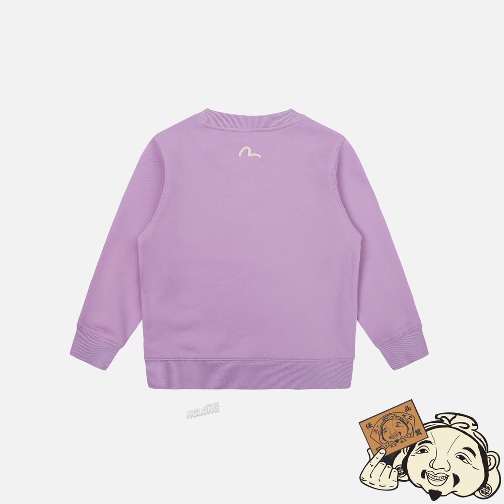 Kids Evisu GODHEAD PRINT SWEATSHIRT Violette Clair | 720TXPWNI