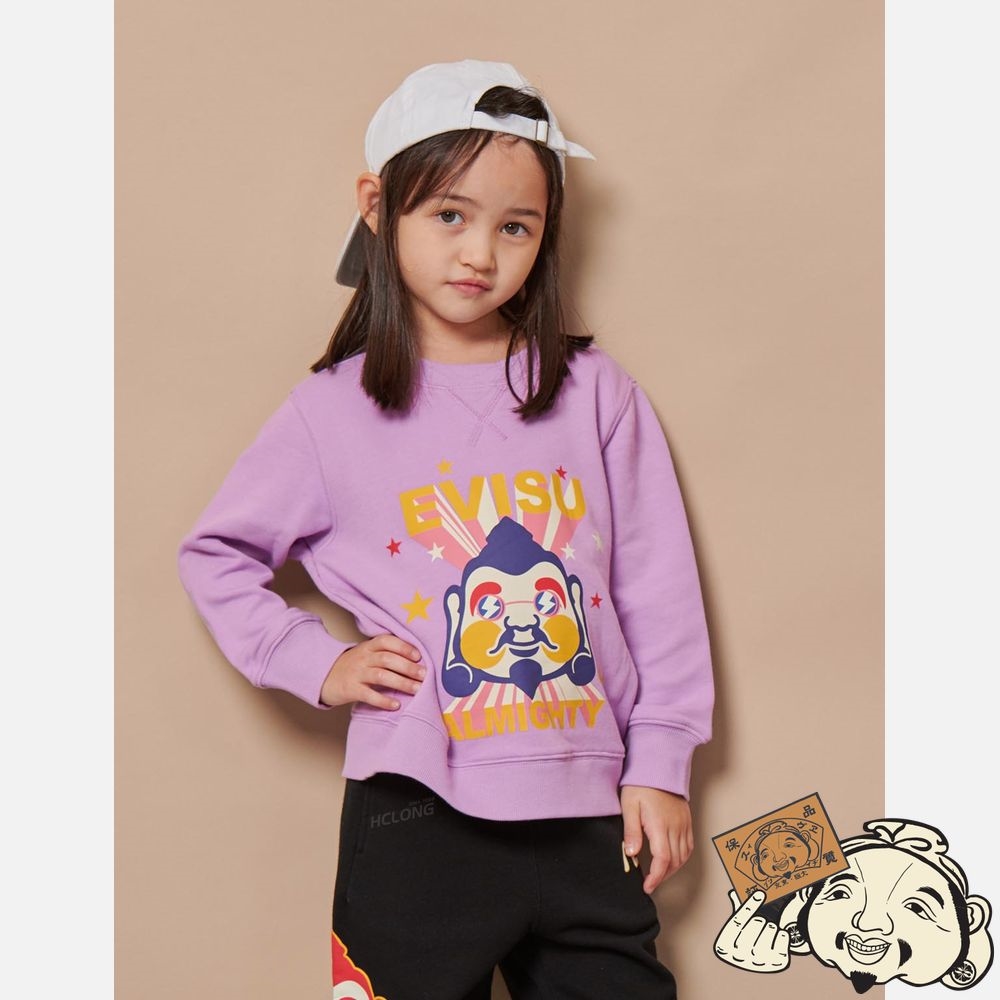 Kids Evisu GODHEAD PRINT SWEATSHIRT Violette Clair | 720TXPWNI