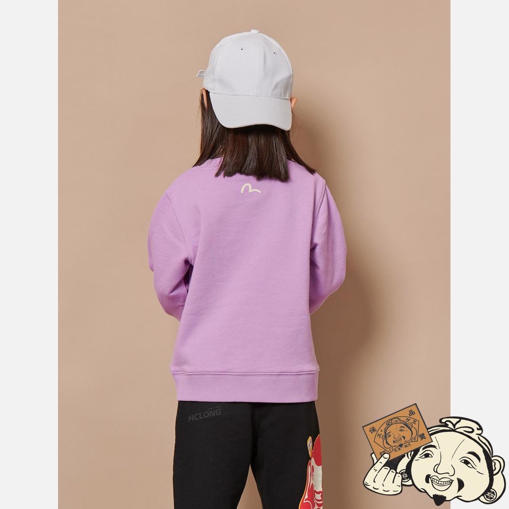Kids Evisu GODHEAD PRINT SWEATSHIRT Violette Clair | 720TXPWNI