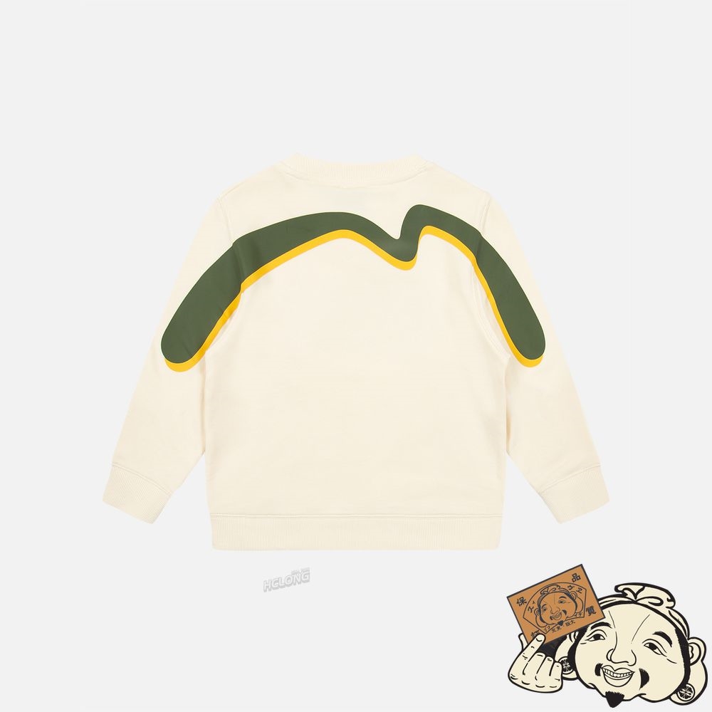 Kids Evisu LOGO AND DAICOCK PRINT SWEATSHIRT Beige | 561TQFZSW