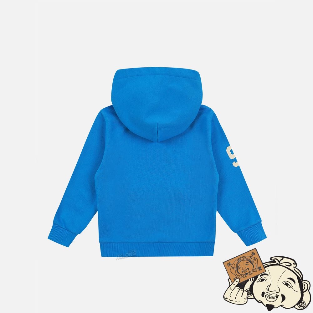 Kids Evisu LOGO AND SEAGULL PRINT HOODIE Bleu | 230DVZPBY