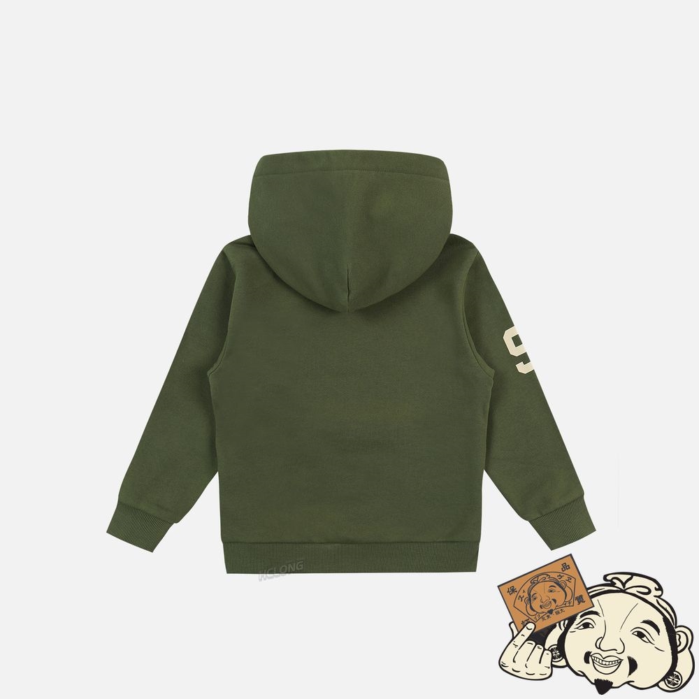 Kids Evisu LOGO AND SEAGULL PRINT HOODIE Vert | 826GVURXT