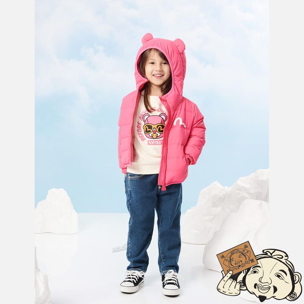 Kids Evisu SEAGULL PRINT DOWN JACKET Rose | 965JQHCKM