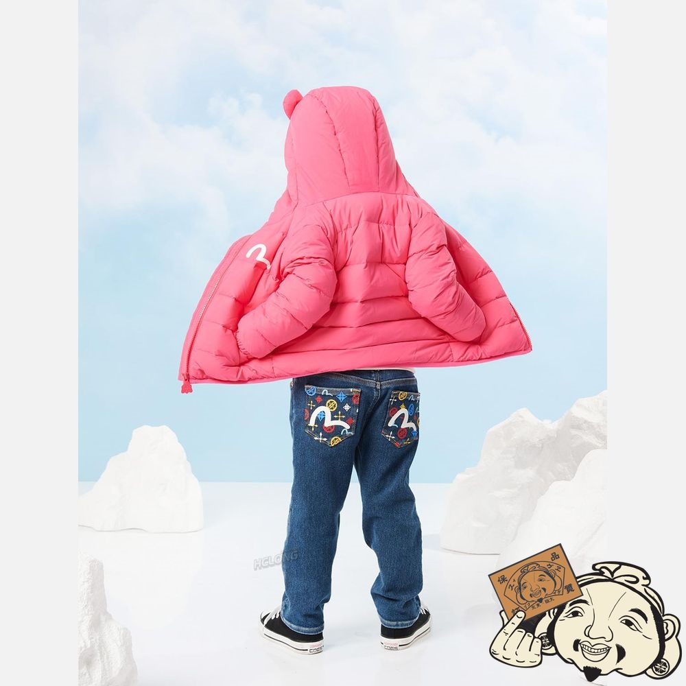 Kids Evisu SEAGULL PRINT DOWN JACKET Rose | 965JQHCKM