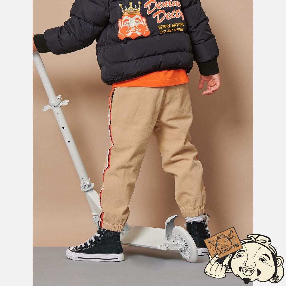 Kids Evisu STRIPE-TRIM PANTS Kaki | 021VLAJBK
