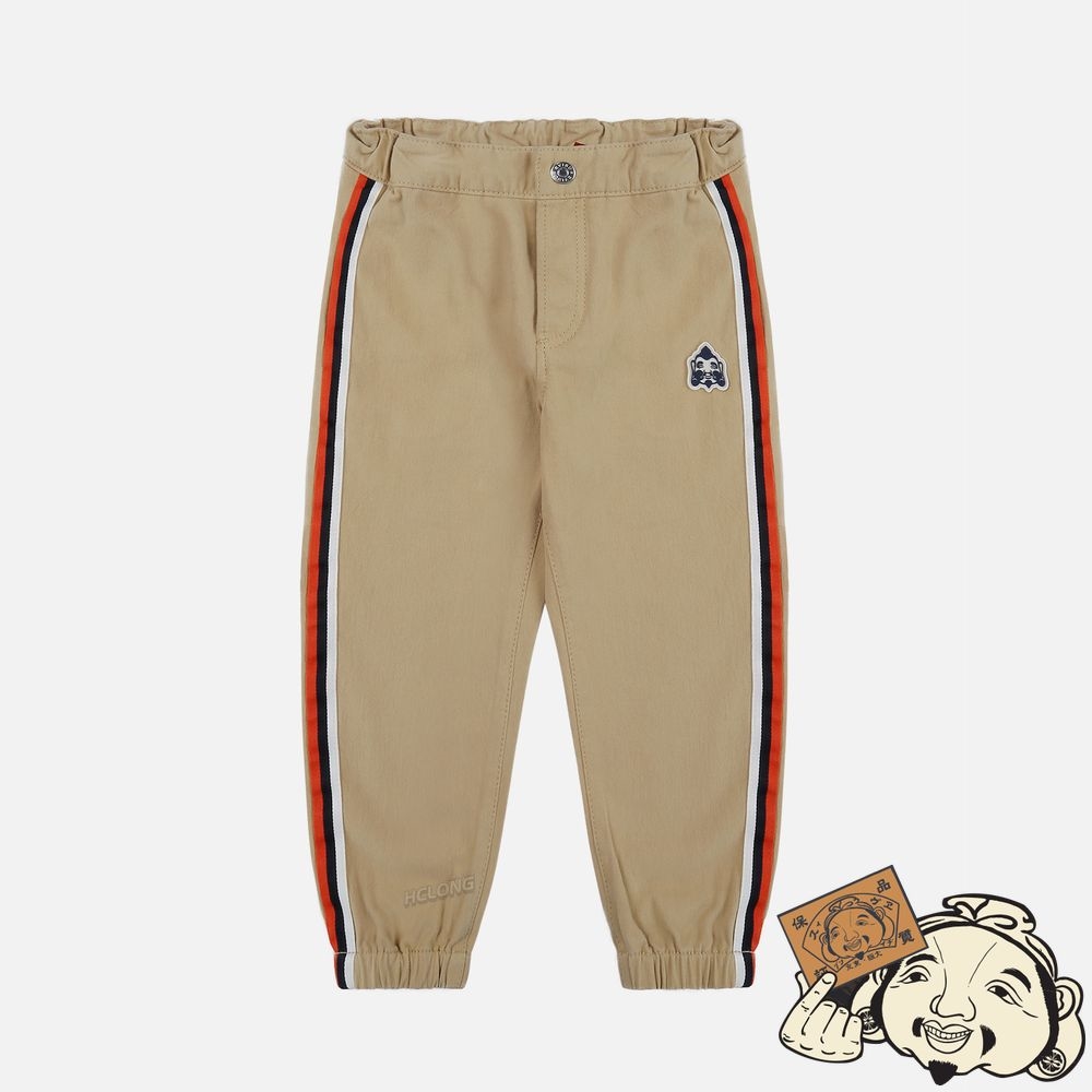 Kids Evisu STRIPE-TRIM PANTS Kaki | 021VLAJBK
