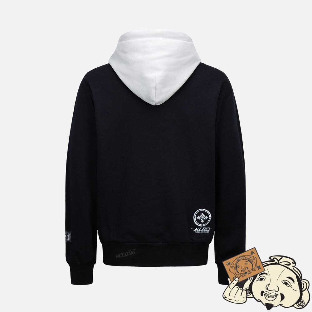 Men Evisu 3D LOGO PRINT HOODIE Noir | 490UCELXK