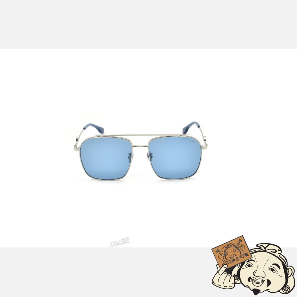 Men Evisu AVIATOR STYLE SUNGLASSES Bleu | 520OGHCKV