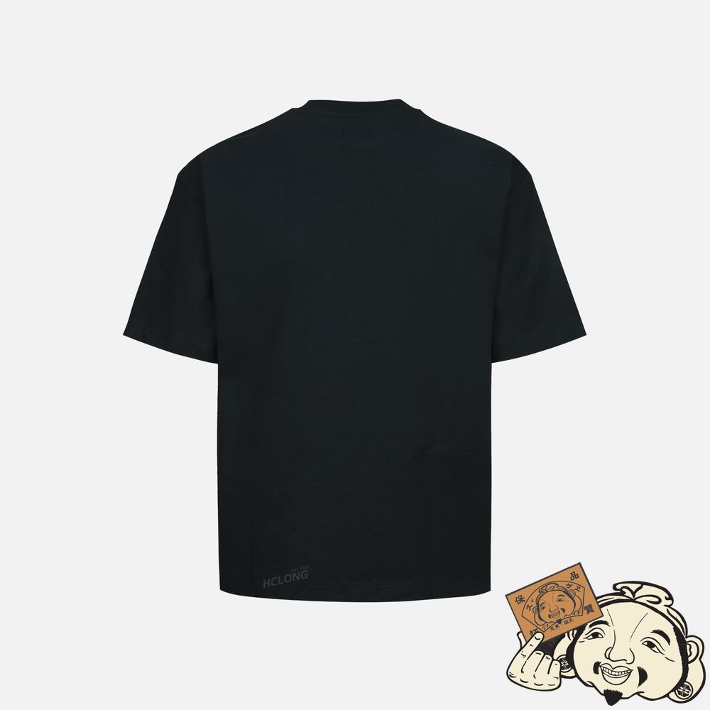 Men Evisu BRAND MOTTO AND SEAGULL PRINT T-SHIRT Noir | 517PSMUEA