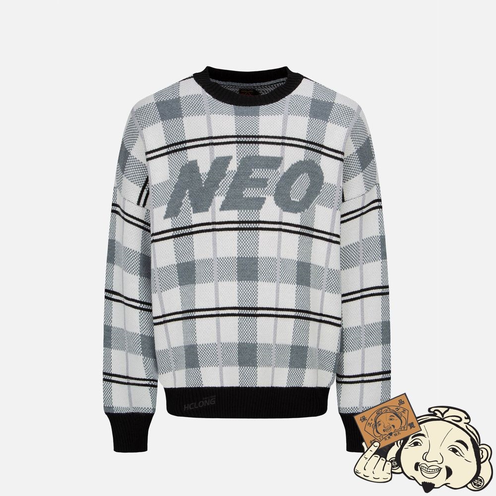 Men Evisu CHECKED KNITTED PULLOVER CHECK | 152ZNOBYV