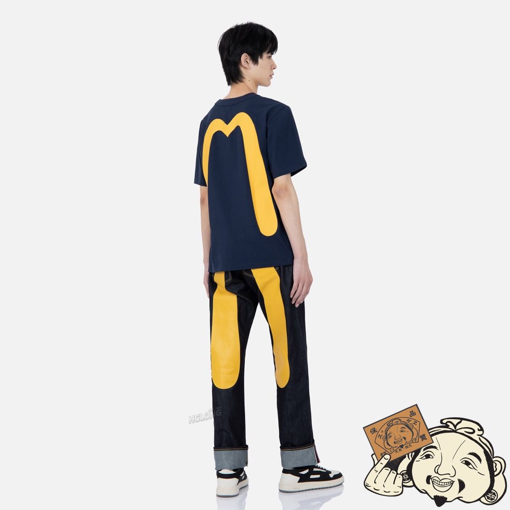 Men Evisu DAICOCK PRINT BAGGY-FIT JEANS #2000 Indigo | 548LEPRWD