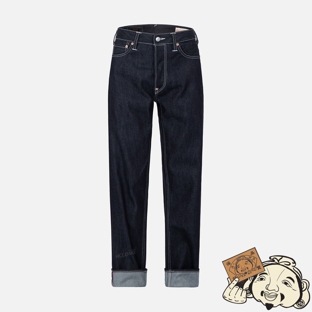 Men Evisu DAICOCK PRINT BAGGY-FIT JEANS #2000 Indigo | 608LYVGBW
