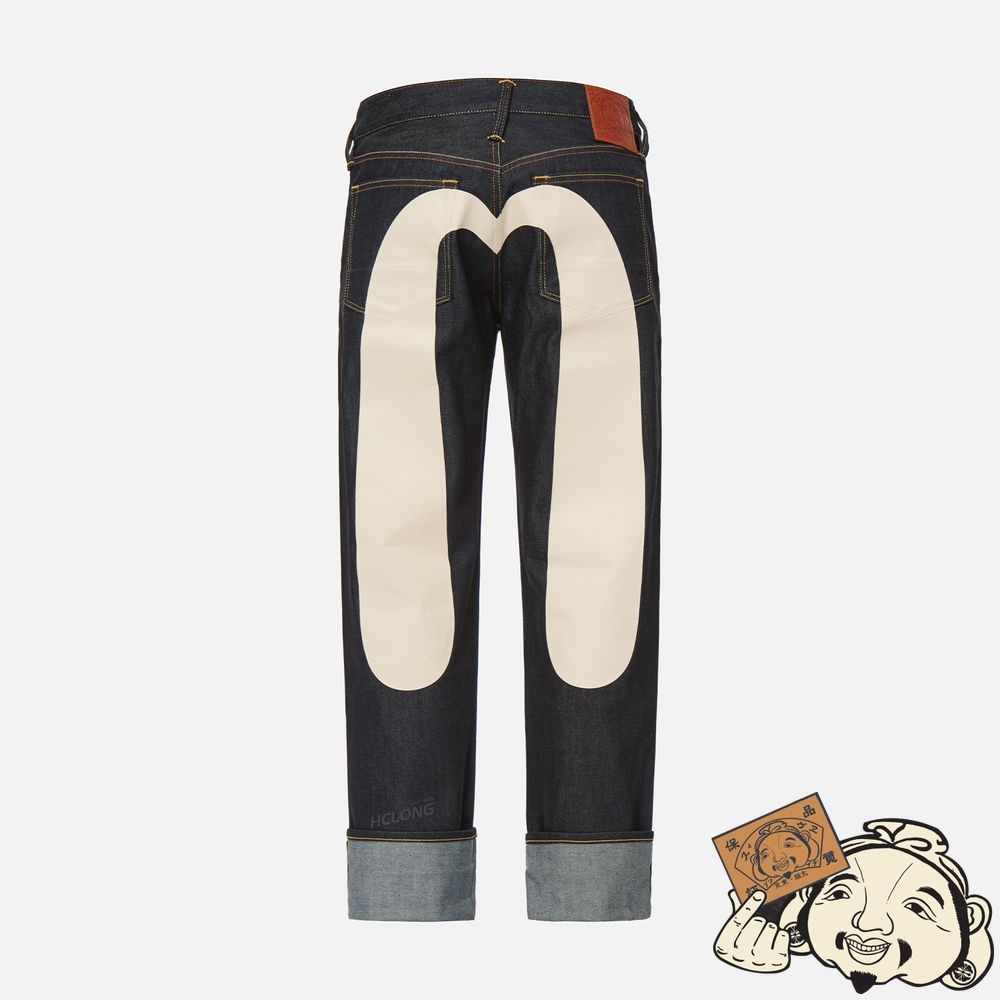 Men Evisu DAICOCK PRINT BAGGY JEANS #2000 Indigo | 709QIZULF