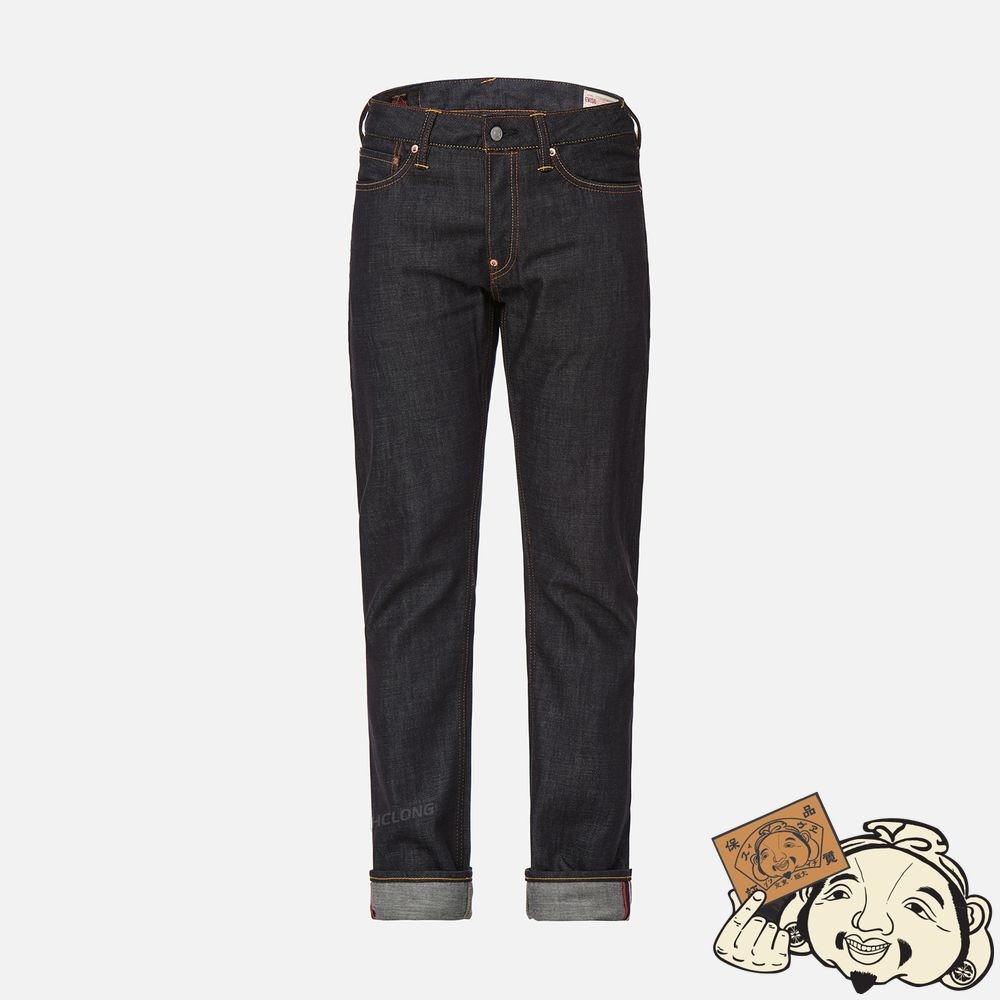 Men Evisu DARUMA BUDDIES DAICOCK PRINT SLIM FIT JEANS #2010 Indigo | 430ACUNSK