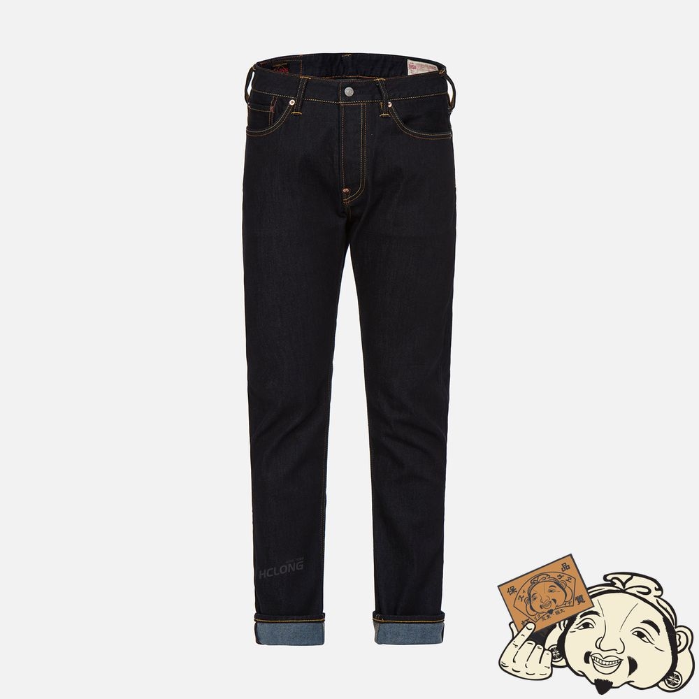 Men Evisu DUO-COLOR SEAGULL CARROT FIT JEANS #2017 Indigo | 694MZXRHT