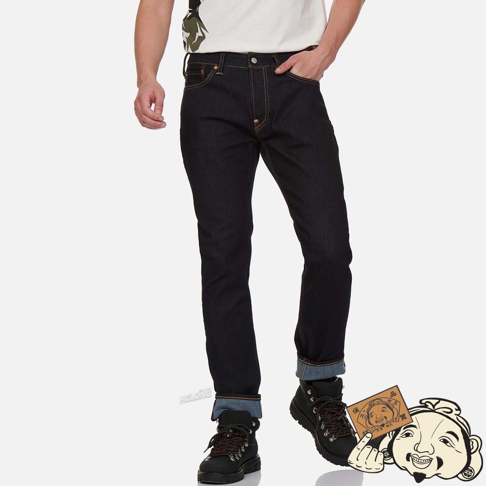 Men Evisu DUO-COLOR SEAGULL CARROT FIT JEANS #2017 Indigo | 694MZXRHT