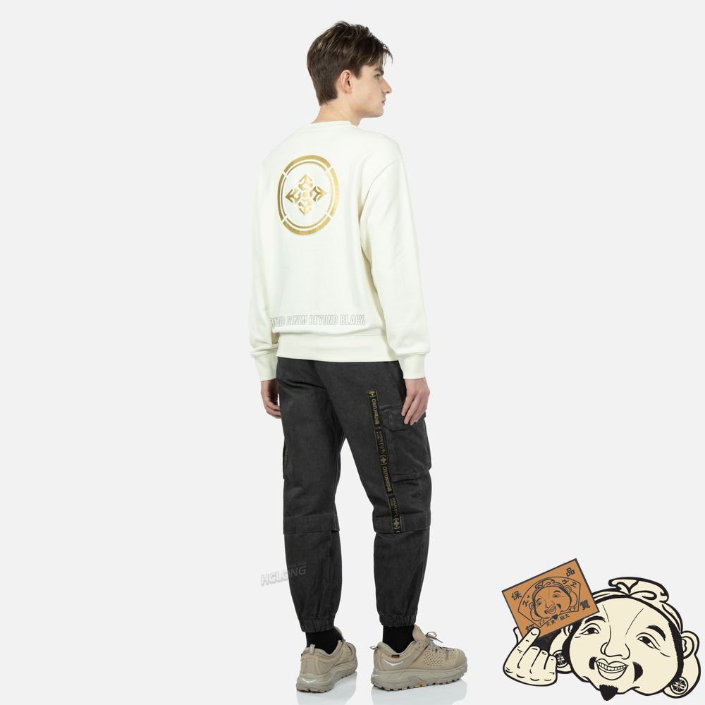 Men Evisu FOIL KAMON PRINT SWEATSHIRT Blanche | 813CUDXEJ