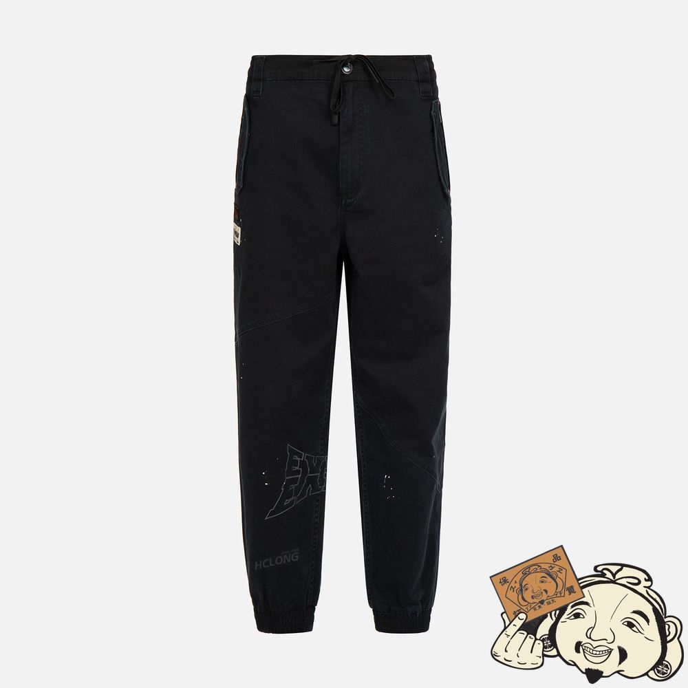 Men Evisu GODHEAD APPLIQUÉ LOOSE FIT JOGGER PANTS Noir | 582QHYVSJ