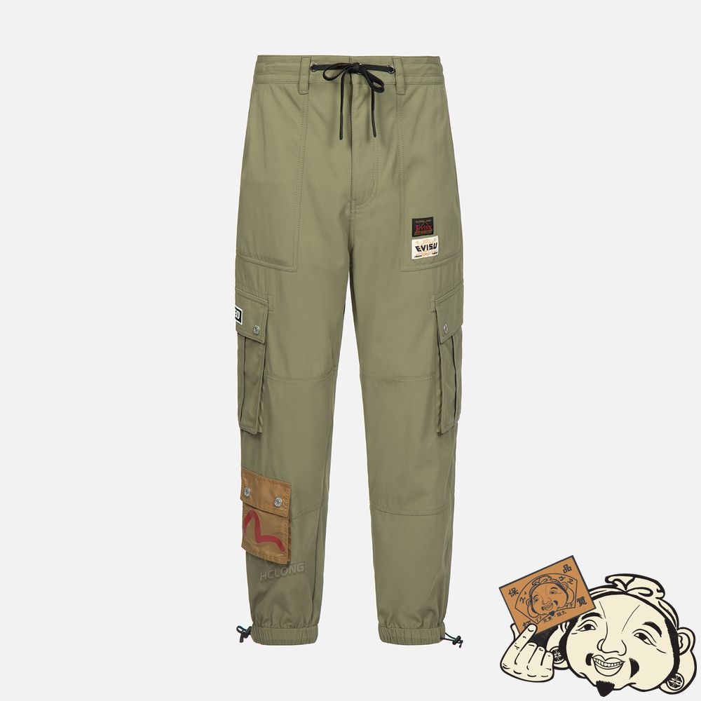 Men Evisu GODHEAD APPLIQUÉ LOOSE FIT JOGGER PANTS Vert | 931FTLVUD