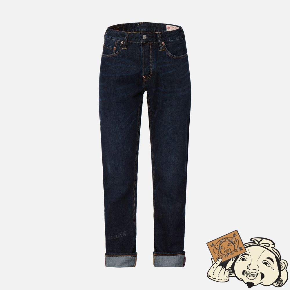 Men Evisu GODHEAD CAMOUFLAGE EMBROIDERY SLIM-FIT JEANS #2010 Indigo | 047KBTINU