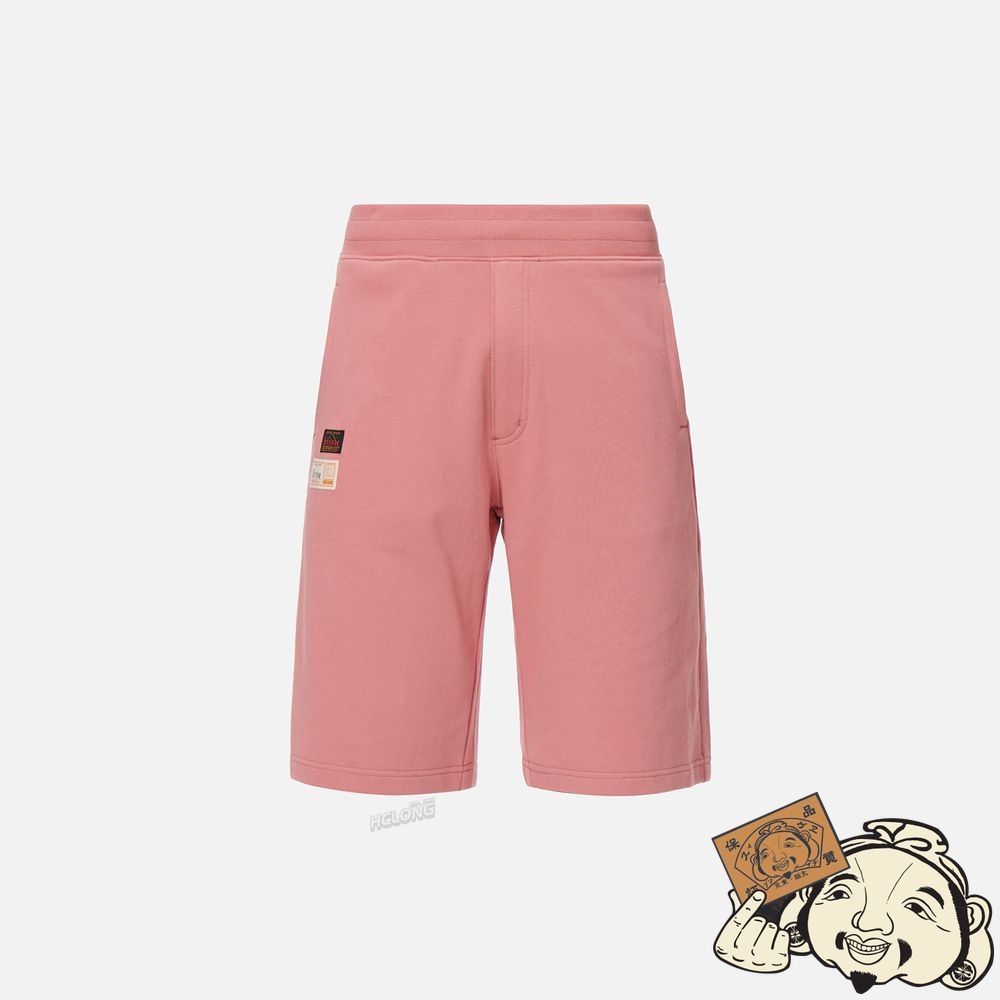 Men Evisu GODHEAD PRINT SWEAT SHORTS Rose | 240CBMYEG