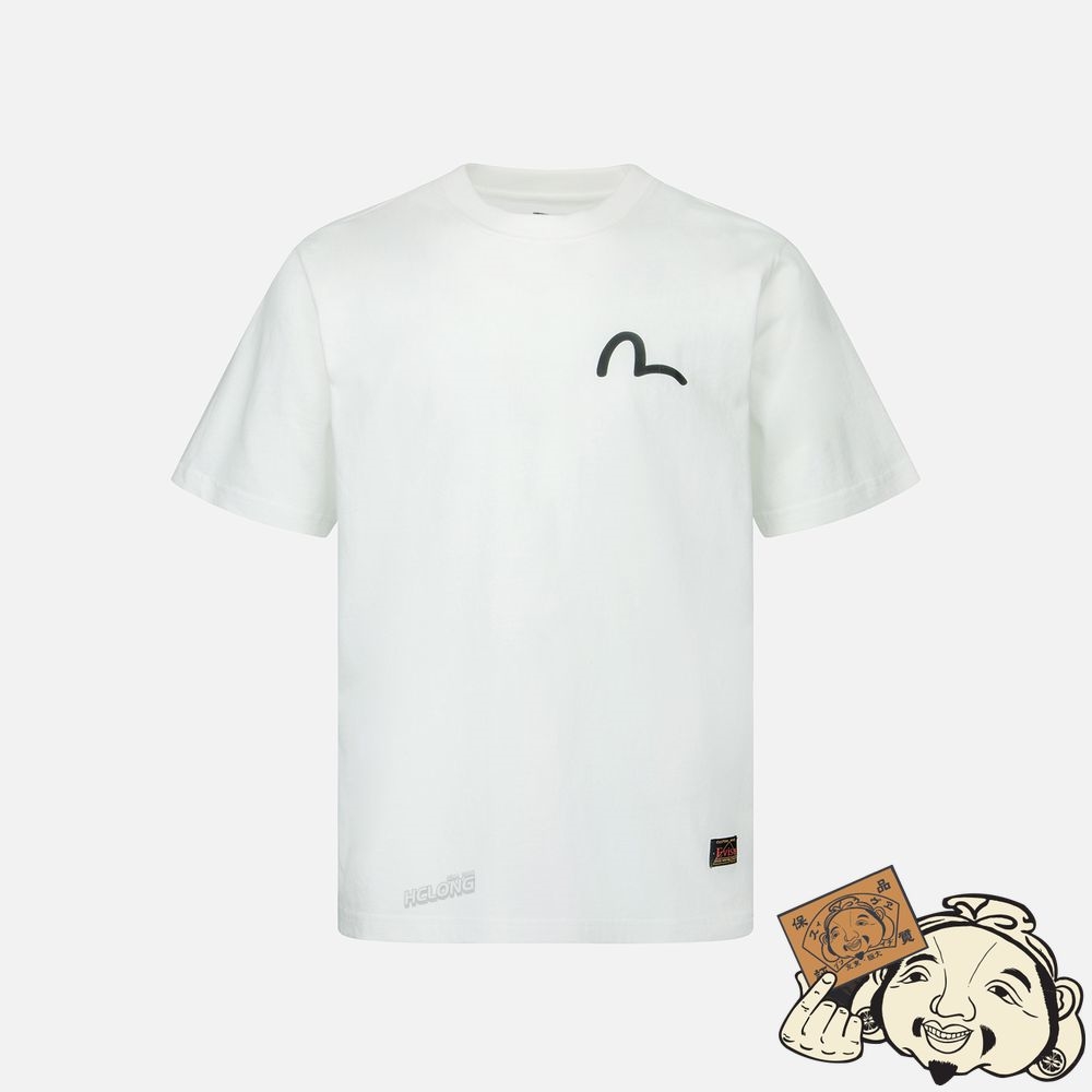 Men Evisu GODHEAD PRINT T-SHIRT Blanche | 620UOQWLY