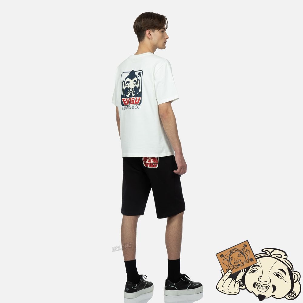 Men Evisu GODHEAD PRINT T-SHIRT Blanche | 620UOQWLY