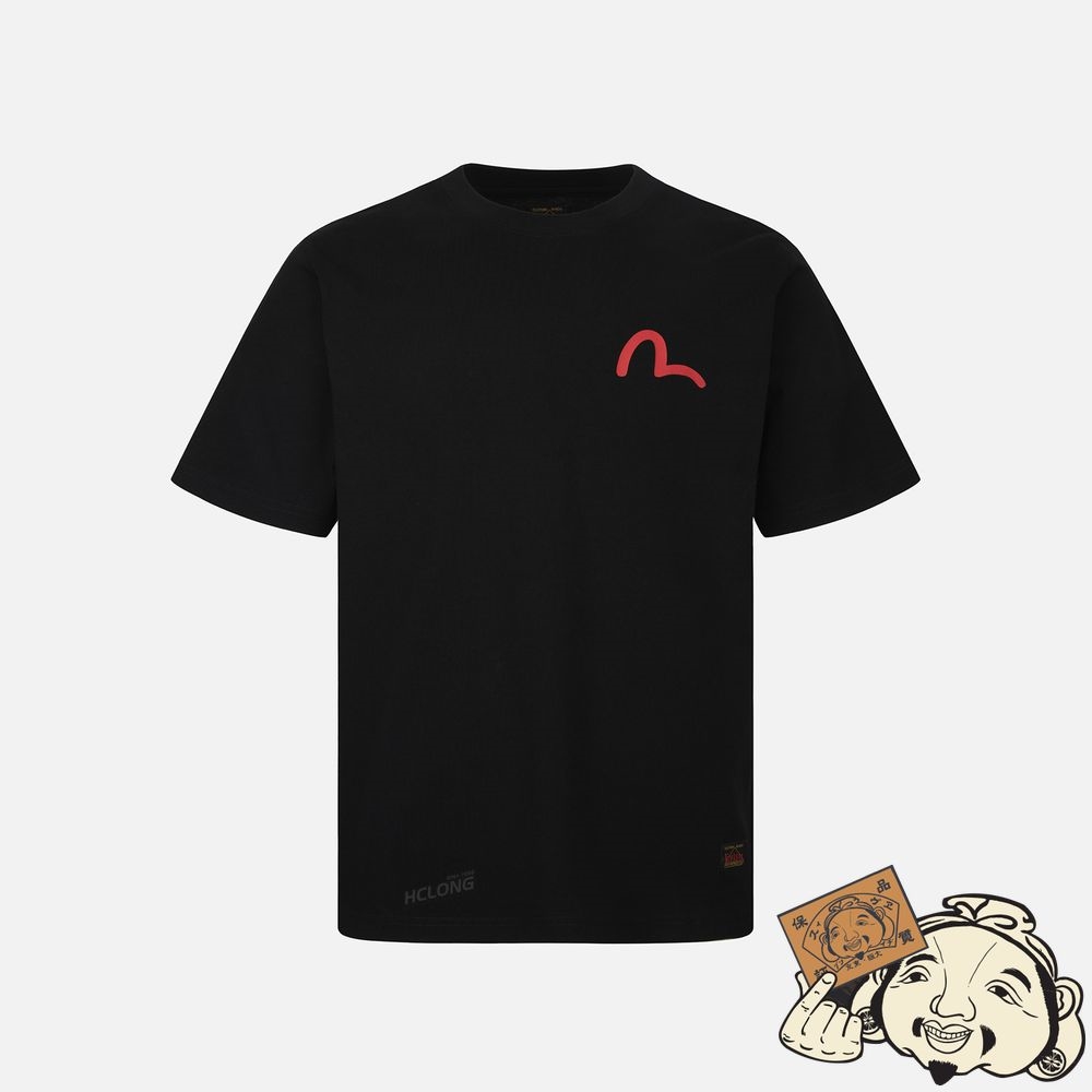 Men Evisu GODHEAD PRINT T-SHIRT Noir | 347OXMVUZ
