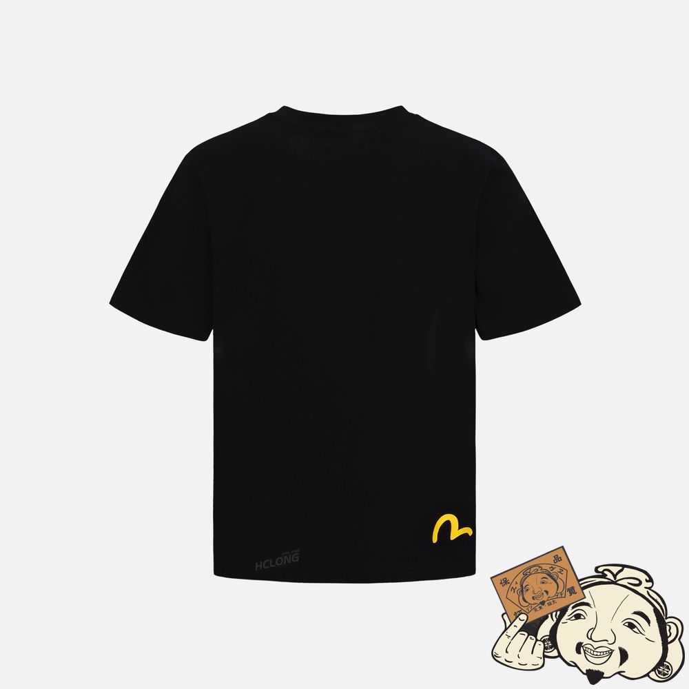 Men Evisu GODHEAD PRINT T-SHIRT Noir | 395GACVRJ