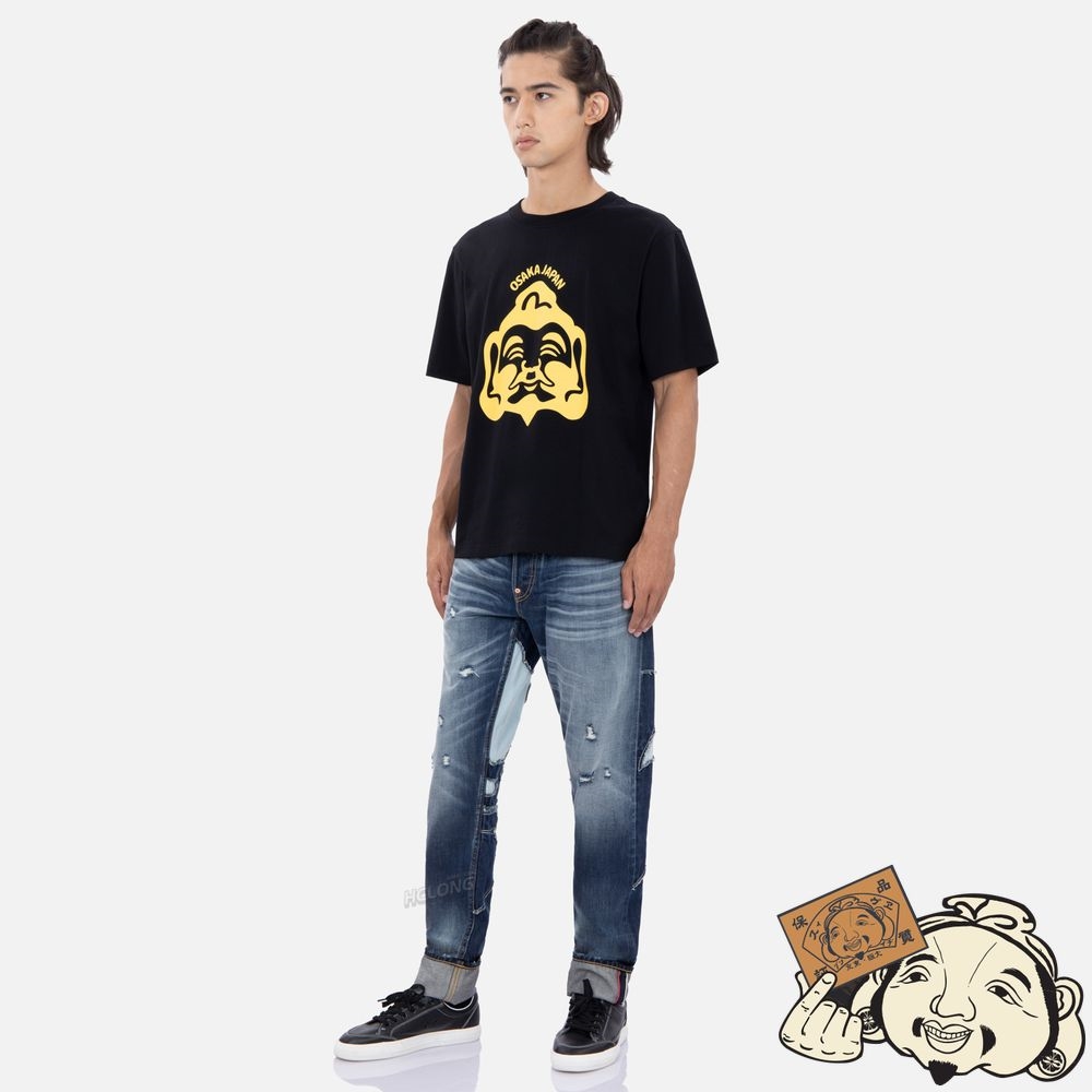 Men Evisu GODHEAD PRINT T-SHIRT Noir | 395GACVRJ