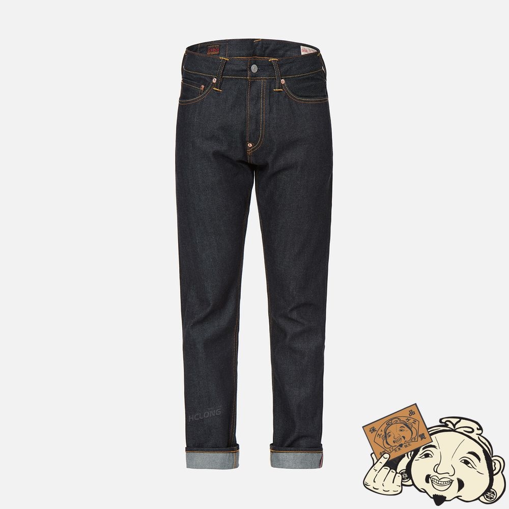 Men Evisu GRAINS-PATTERN DAICOCK CARROT FIT JEANS #2017 Indigo | 914EBXQHA