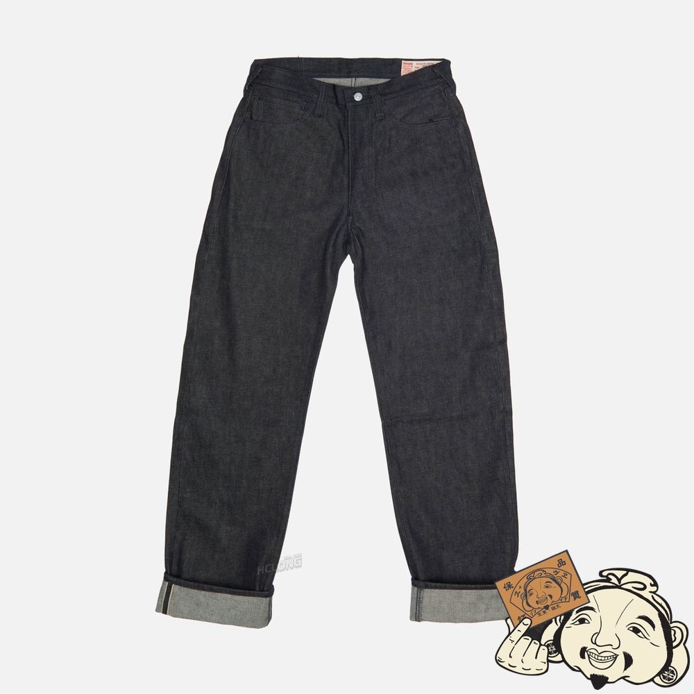 Men Evisu HANDPRINTED SEAGULL LOOSE STRAIGHT FIT SELVEDGE PRESHRUNK JEANS Indigo | 496NJDZQH
