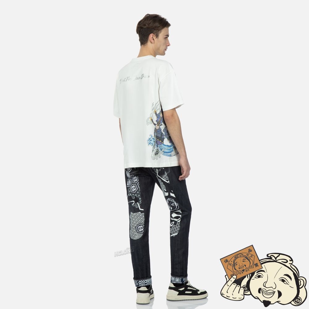Men Evisu JAPANESE PATTEN DAICOCK CARROT FIT JEANS #2017 Indigo | 925ECIRYB