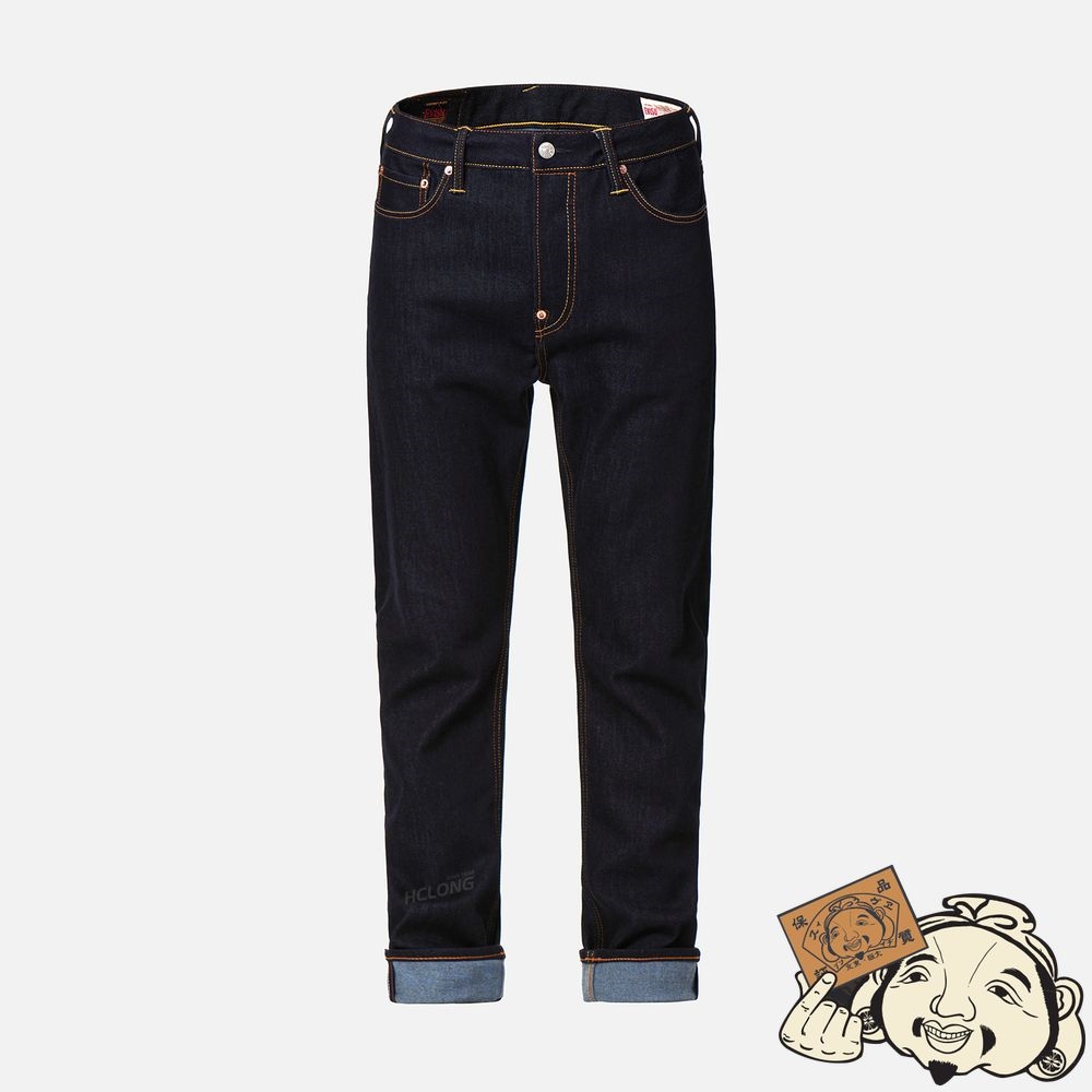 Men Evisu JAPANESE-PATTERN DAICOCK PRINT CARROT-FIT JEANS #2017 Indigo | 964MUTHGR