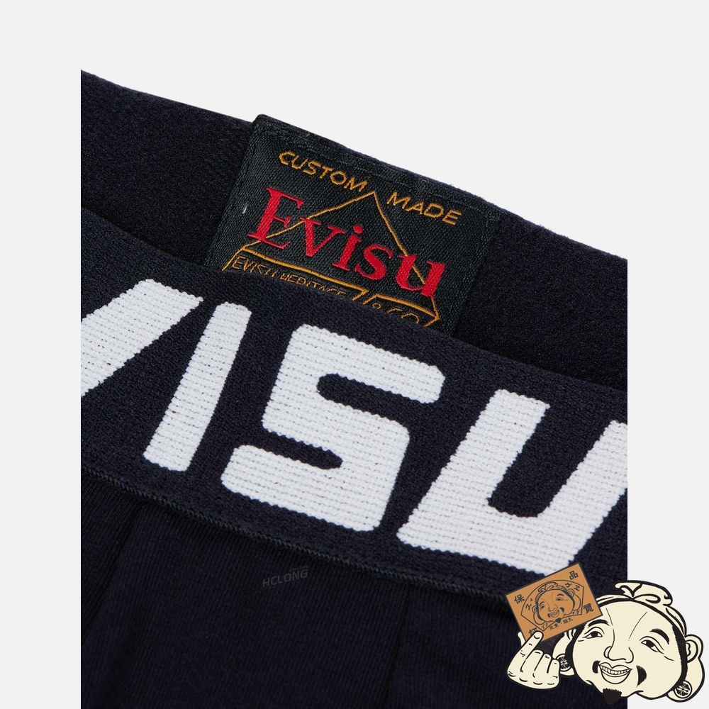 Men Evisu KAMON AND DAICOCK PRINT TRUNKS Noir | 720APZQGF
