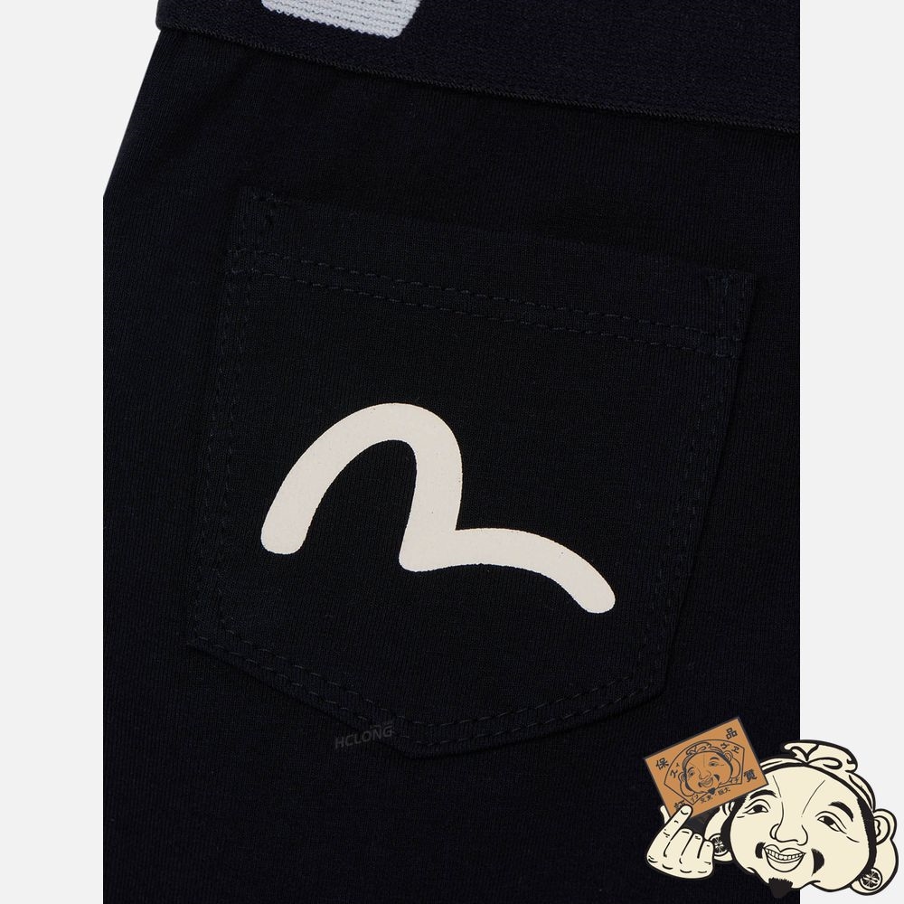 Men Evisu KAMON AND DAICOCK PRINT TRUNKS Noir | 720APZQGF