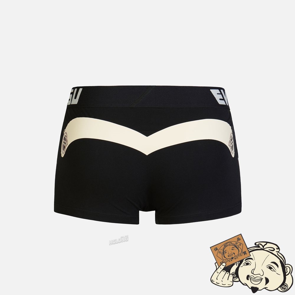 Men Evisu KAMON AND DAICOCK PRINT TRUNKS Noir | 720APZQGF