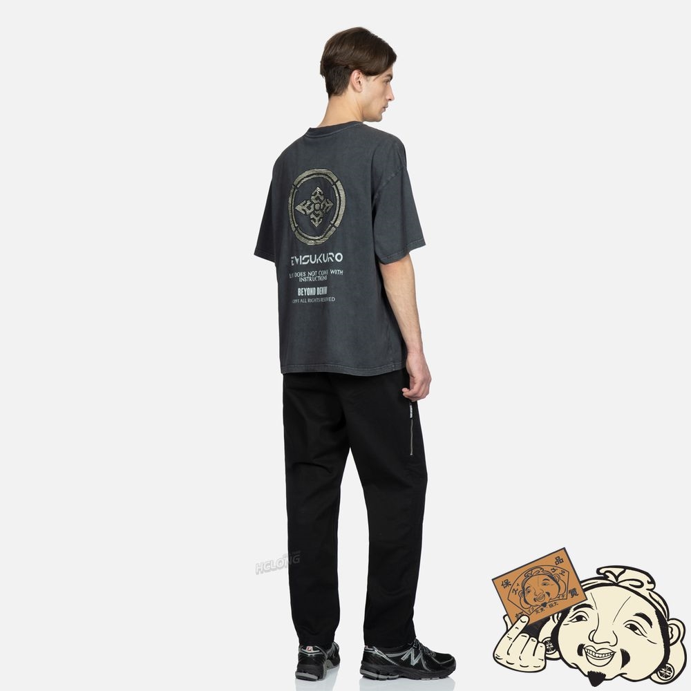 Men Evisu KAMON AND LOGO EMBROIDERY CARGO PANTS Noir | 957AXVULY