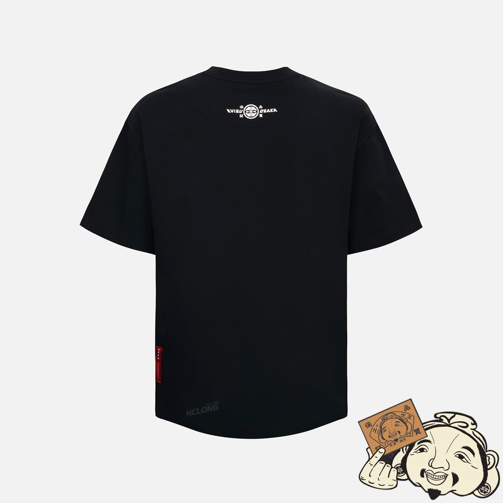 Men Evisu KAMON BROCADE APPLIQUÉ POCKET T-SHIRT Noir | 384LZINSW