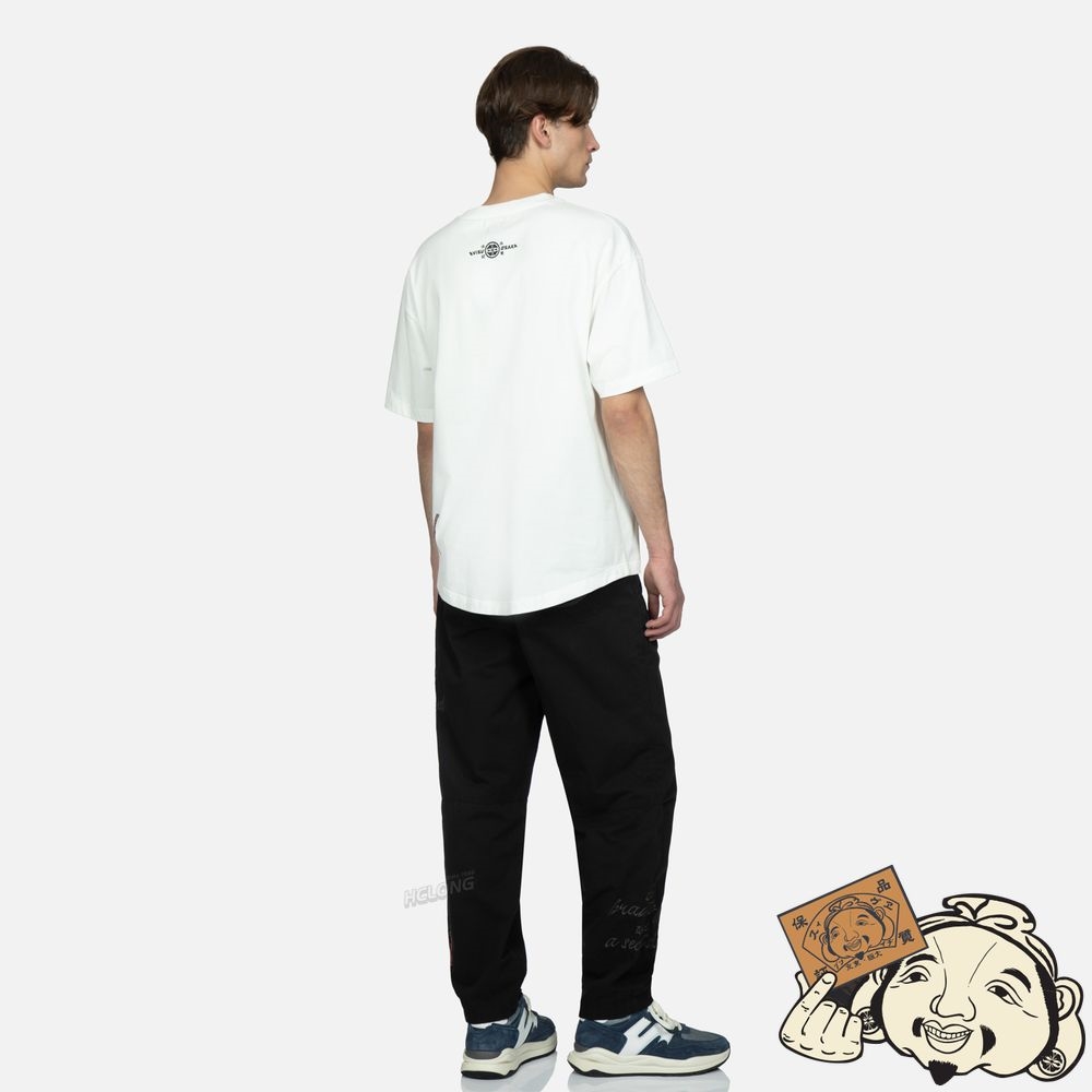 Men Evisu KAMON BROCADE APPLIQUÉ POCKET T-SHIRT Blanche | 741NOEJRK