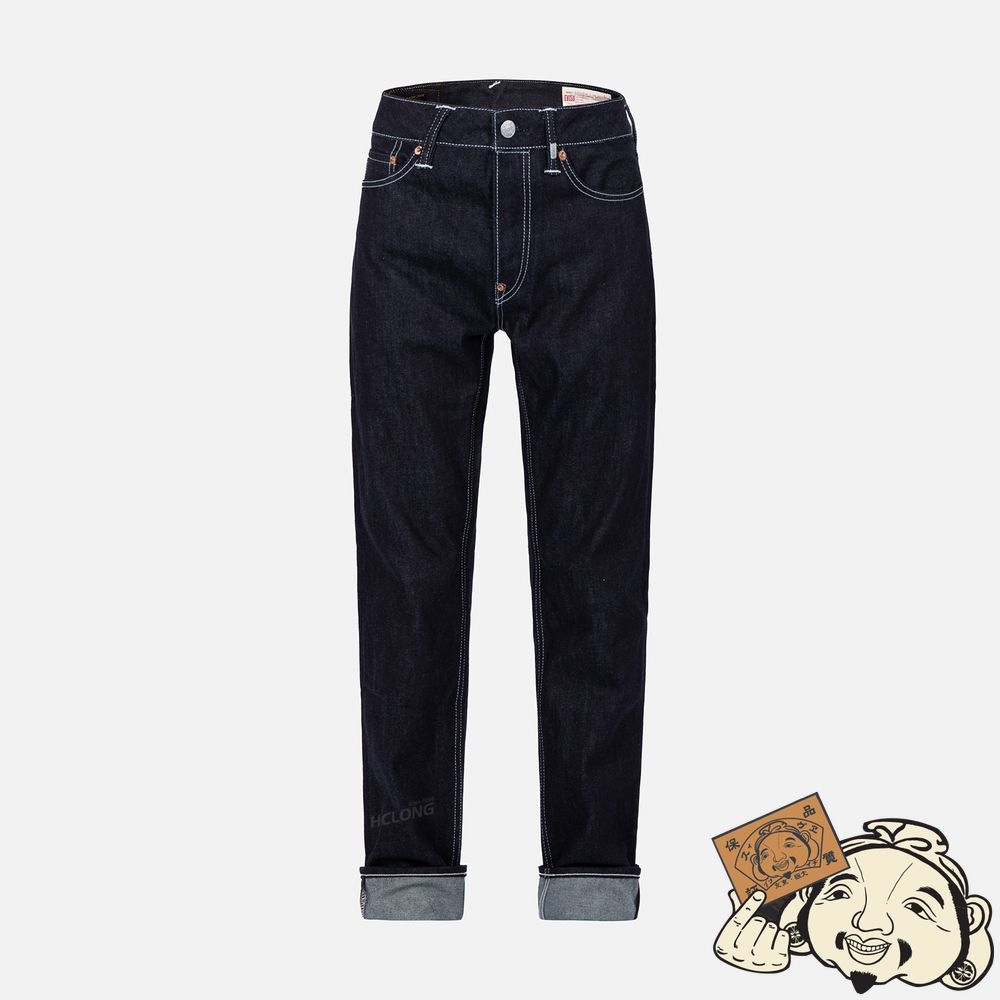 Men Evisu KAMON PRINT CARROT-FIT JEANS #2017 Indigo | 057NQEMPW