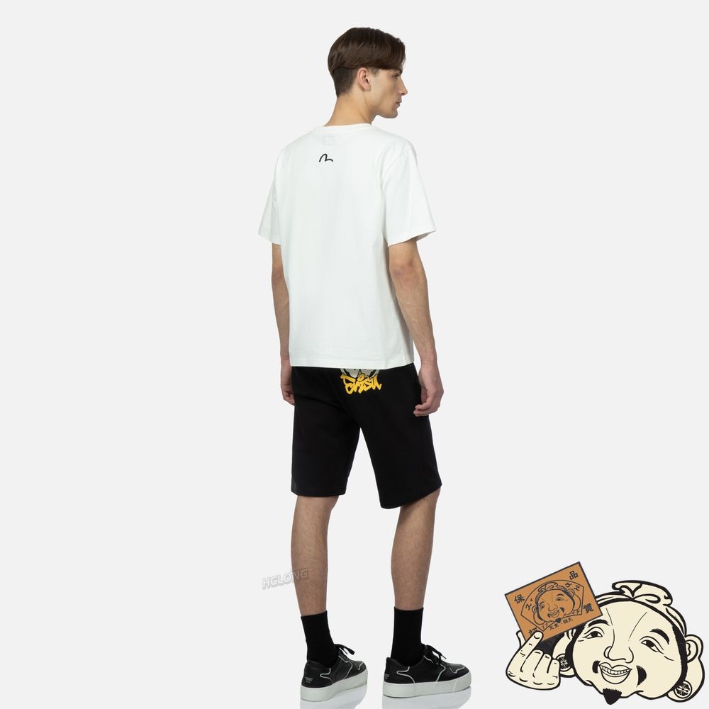 Men Evisu KAMON PRINT T-SHIRT Blanche | 906KXGHZE
