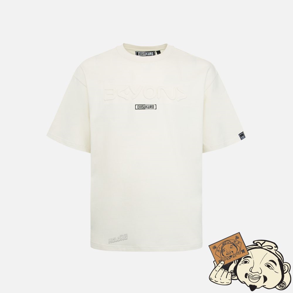 Men Evisu LAYERED LOGO PRINT T-SHIRT Blanche | 102PAGVSF