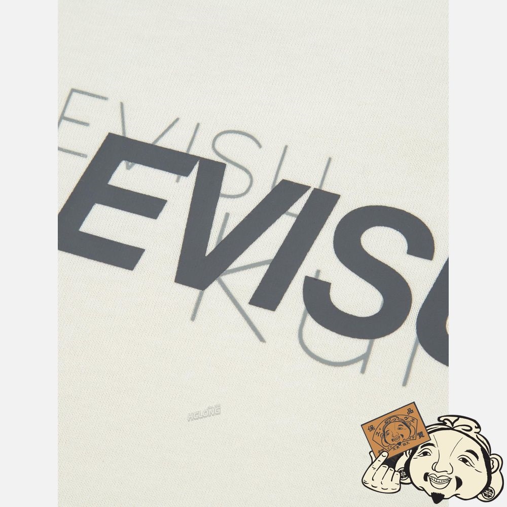 Men Evisu LAYERED LOGO PRINT T-SHIRT Blanche | 102PAGVSF
