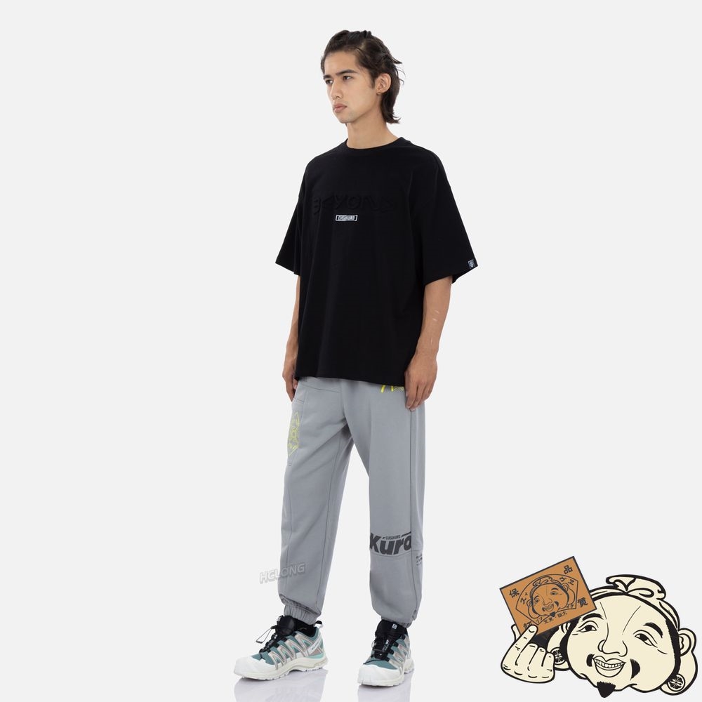 Men Evisu LAYERED LOGO PRINT T-SHIRT Noir | 270COJAXT