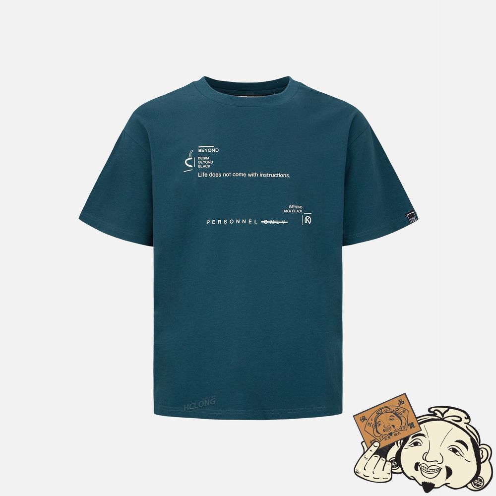 Men Evisu LOGO AND SLOGAN PRINT T-SHIRT Paon | 279FEXVPL