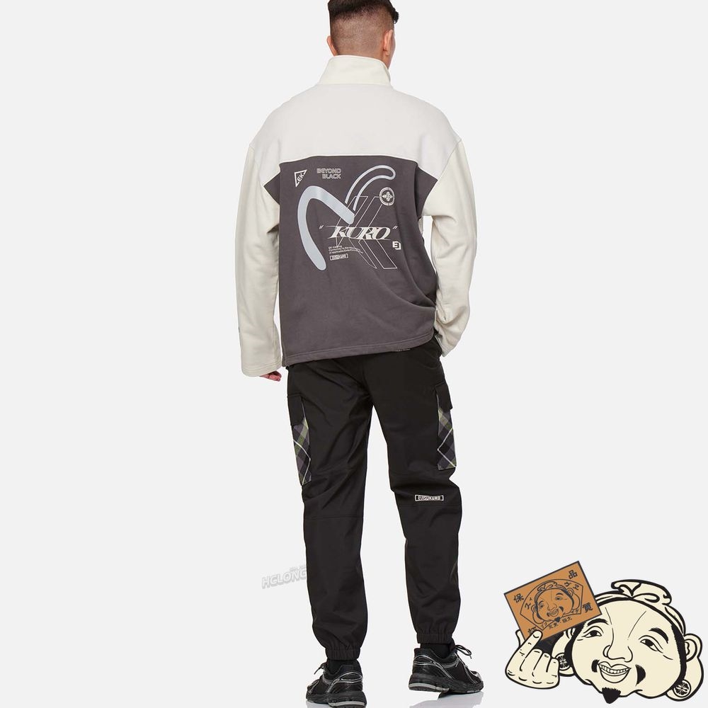 Men Evisu LOGO PRINT POLO NECK SWEATSHIRT MULTIPLE | 927XVGZHC