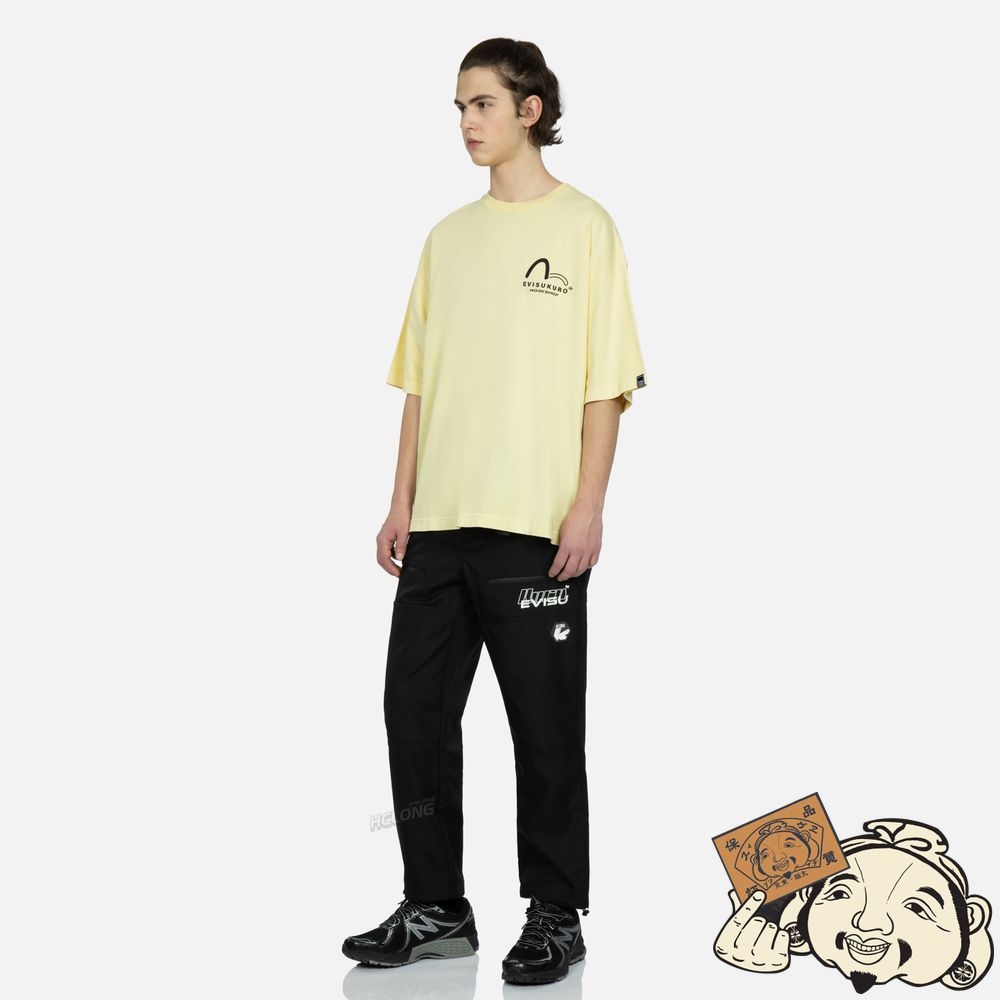 Men Evisu LOGO PRINT TRIO T-SHIRT Jaune | 839EGCJWT