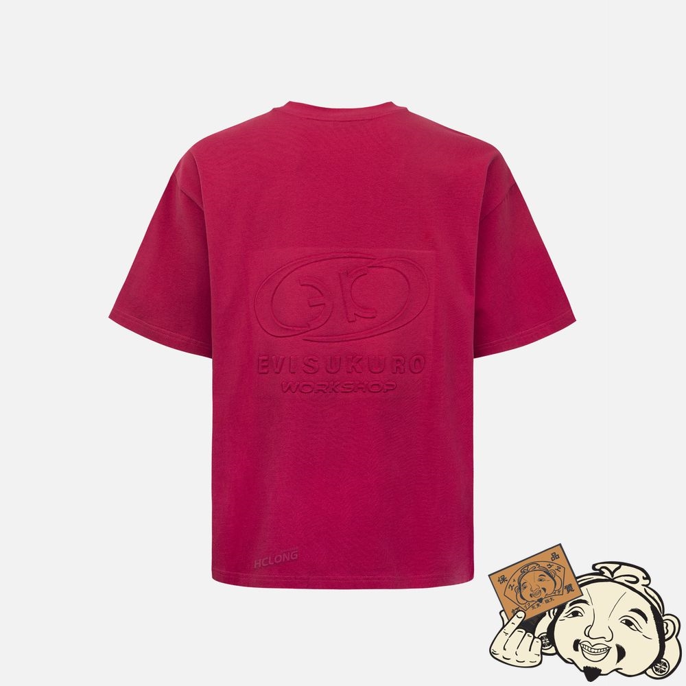 Men Evisu Logo Embossed T-shirt Violette | 257YTRUWO